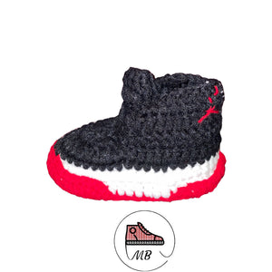 Knit Sneakers For Infants - Black And Red - MumyBuddy