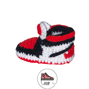 Baby Crochet MB-1 Alt Red & White" (0-12 Month's) - MumyBuddy