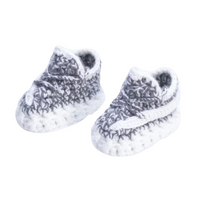 Knitted Shoes For Baby - White/Grey YZY By MumyBuddy - MumyBuddy