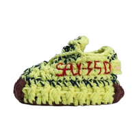 Knitted Shoes For Baby - Black and Neon Green YZY By MumyBuddy - MumyBuddy